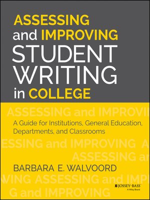 cover image of Assessing and Improving Student Writing in College